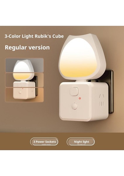 Sesli Gece Lambası Priz Yatak Odası Başucu Lambası (Yurt Dışından)