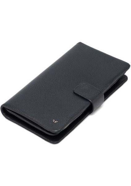 Lacivert Hakiki Deri Kadın Cüzdan - S1CB00005726-X86