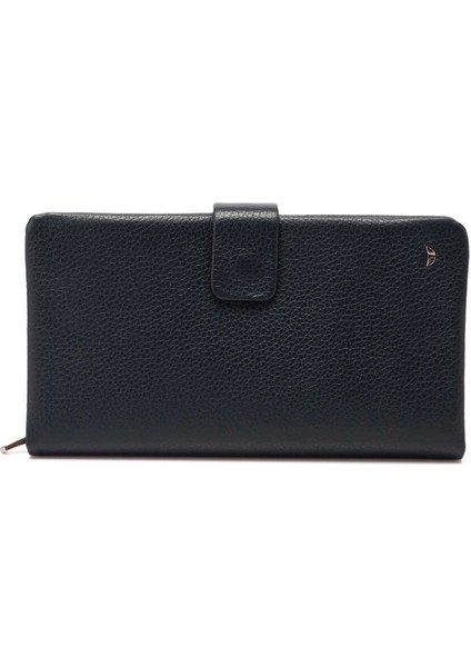 Lacivert Hakiki Deri Kadın Cüzdan - S1CB00005726-X86