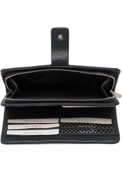 Lacivert Hakiki Deri Kadın Cüzdan - S1CB00005726-X86