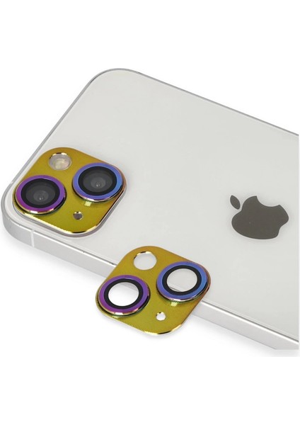 Iphone 13 Pers Alüminyum Kamera Lens - Rainbow