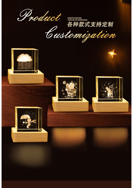 Kristal Bulutlar Küçük Küp Kristal Yaratıcı Masaüstü (Yurt Dışından) modelleri