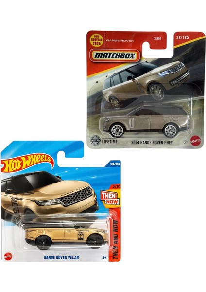 2 Araç Set Hot Wheels Range Rover Velar & Matchbox 2024 Range Rover Phev