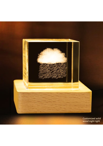 Kristal Bulutlar Küçük Küp Kristal Yaratıcı Masaüstü (Yurt Dışından)