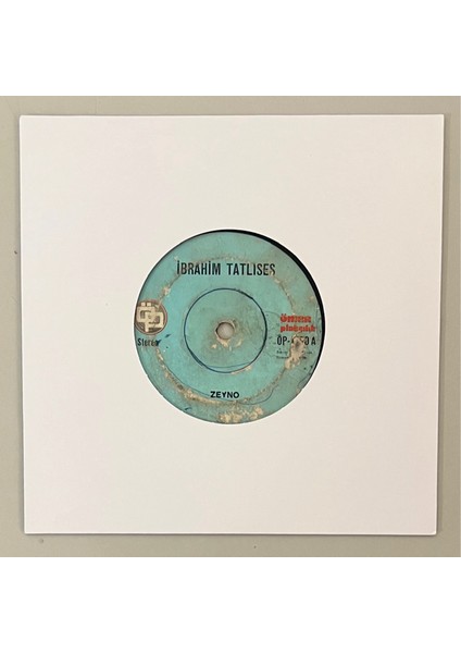 Ibrahim Tatlıses Zeyno - Seven Bahtiyar Olmaz 45 Lik Plak (Orjinal 1975 Dönem Baskı Plak)