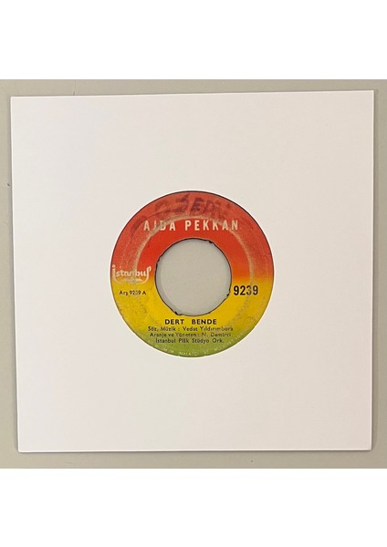 Ajda Pekkan Dert Bende - Varsın Yansın Dünya 45 Lik Plak (Orjinal 1972 Dönem Baskı Plak)