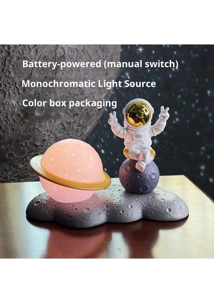 Yeni Havalanan Astronot Süsü Ay Işığı Ay Gece Lambası (Yurt Dışından)