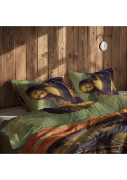 Mona Lisa & Çığlık Çift Taraflı Nevresim Takımı - 200 cm x 220 cm modelleri