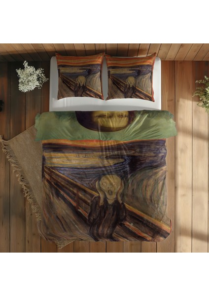 Mona Lisa & Çığlık Çift Taraflı Nevresim Takımı - 200 cm x 220 cm fırsatları