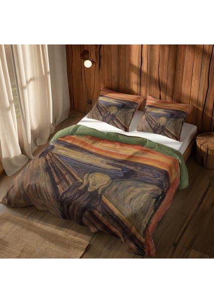 Mona Lisa & Çığlık Çift Taraflı Nevresim Takımı - 200 cm x 220 cm