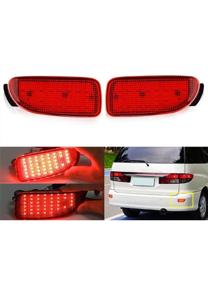 Araba Arka Tampon LED Kuyruk Fren Lambası Yansıtıcı Toyota Için Hafif Kırmızı Lens Previa Jimestia 30 Serisi Araba Aksesuarları (Yurt Dışından) indirimleri