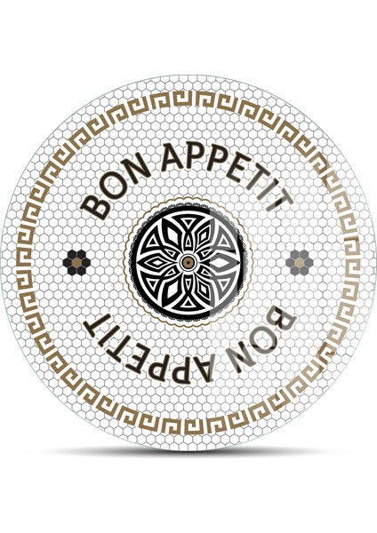 Cam Kesme Tahtası ve Sunumluk Amore Yuvarlak Bon Appetit 30X30 cm fiyatları