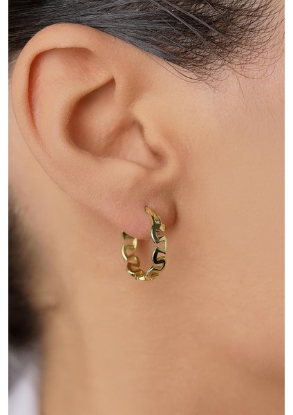 14 Ayar Altın Greek Desenli Kalın Halka Küpe fiyatları