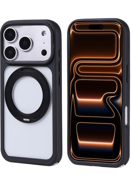 iPhone 17 Pro M-Safe Uyumlu Standlı Favrez Kapak – Şarj Destekli Silikon Kılıf