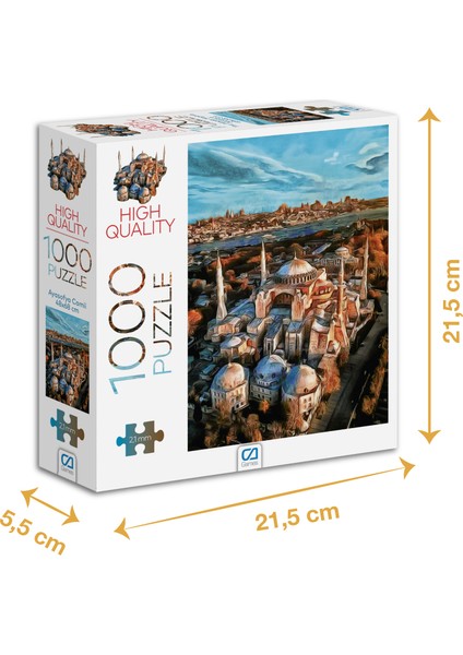 Ayasofya - 1000 Parçalı Puzzle - 48 x 68 cm