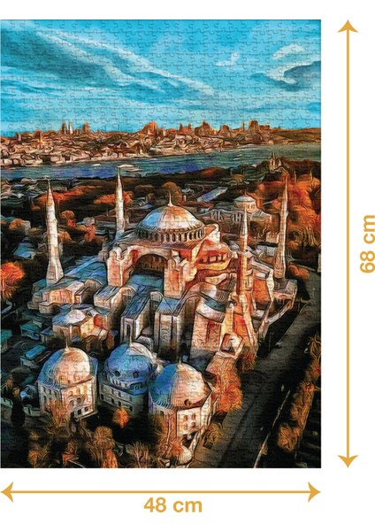 Ayasofya - 1000 Parçalı Puzzle - 48 x 68 cm fiyatları