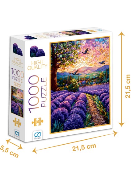 Mor Bahçe - 1000 Parçalı Puzzle - 48 x 68 cm