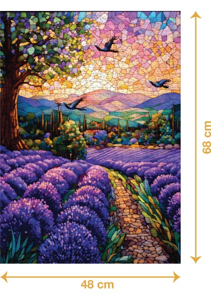 Mor Bahçe - 1000 Parçalı Puzzle - 48 x 68 cm modelleri