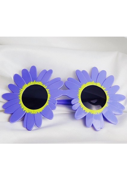 Mor Renk Papatya Şekilli Parti Gözlüğü 18X10 cm