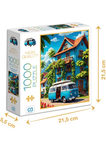 Mavi Karavan - 1000 Parçalı Puzzle - 48 x 68 cm