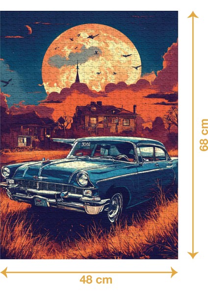 Klasik Araba - 1000 Parçalı Puzzle - 48 x 68 cm fiyatları