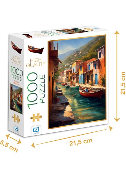 Kayıklar - 1000 Parçalı Puzzle - 48 x 68 cm