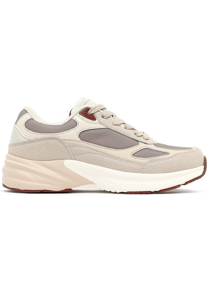 Kadın Bej Bağcıklı Kalın Tabanlı Sneaker 25AFD494014