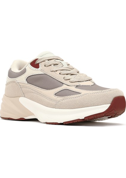 Kadın Bej Bağcıklı Kalın Tabanlı Sneaker 25AFD494014