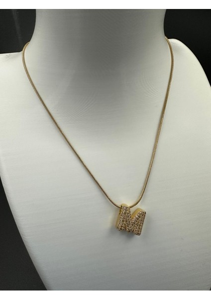 Altın Rengi M Harfi Çelik Kolye fiyatları