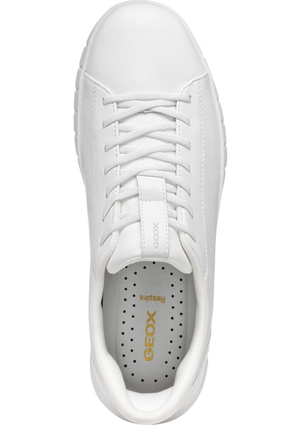 Erkek Beyaz U Flextrıde Plus Bağcıklı Deri Sneaker U56MAA0009BC1000