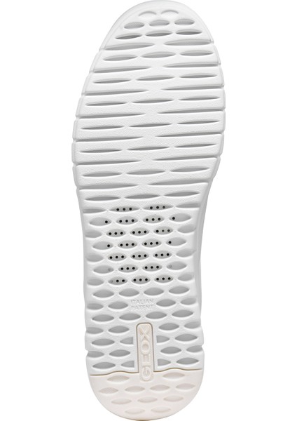 Erkek Beyaz U Flextrıde Plus Bağcıklı Deri Sneaker U56MAA0009BC1000