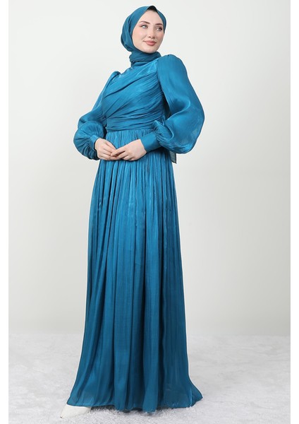Ipek Tesettür Elbise Petrol
