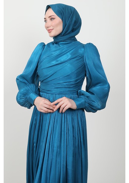 Ipek Tesettür Elbise Petrol indirimleri