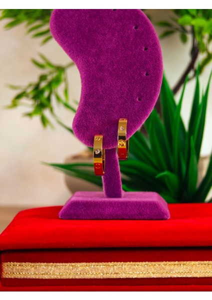 Çelik 22 Ayar Altın Kaplama Renk Atmaz Küpe modelleri