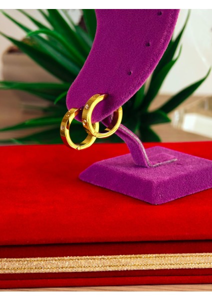 Çelik 22 Ayar Altın Kaplama Renk Atmaz Küpe indirimleri