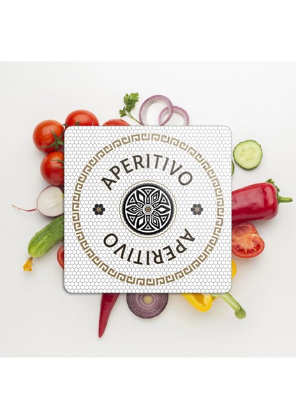 Cam Kesme Tahtası ve Sunumluk Amore Kare Aperitivo 30X30 cm modelleri