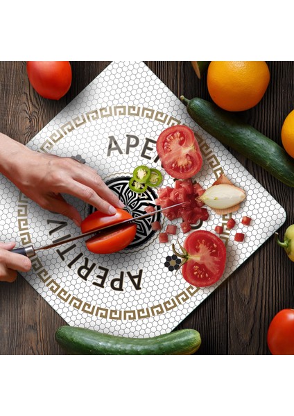 Cam Kesme Tahtası ve Sunumluk Amore Kare Aperitivo 30X30 cm fırsatları