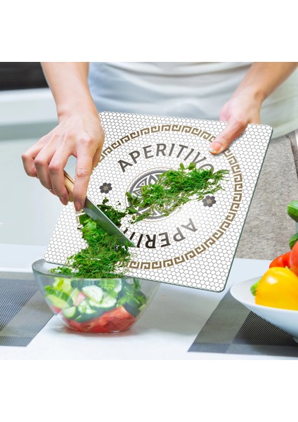Cam Kesme Tahtası ve Sunumluk Amore Kare Aperitivo 30X30 cm indirimleri