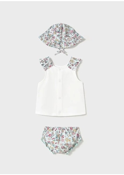 Kız Bebek Mayo Şapka Tişört 3 Lü Set 1668 fiyatları