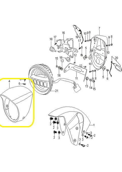 GV650 Ön Far Çerçevesi fiyatları