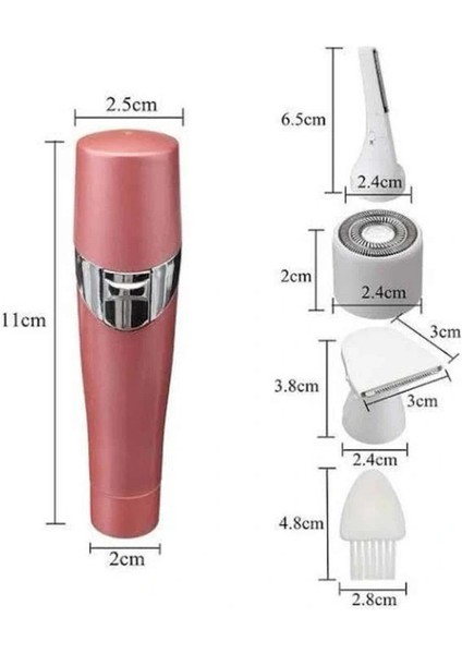 Yüz, Kaş ve Tüm Vücut Epilasyon Aleti3 Başlıklı Epilatör Tüm Cilt Tiplerine Uygun fırsatları