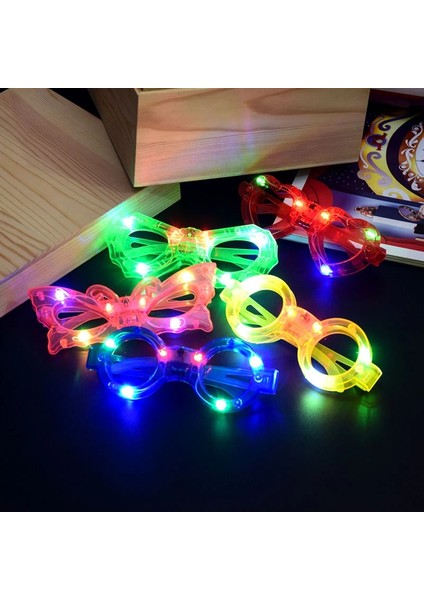 LED Işıklı Karışık 6 Model Yanar Söner Parti Gözlüğü 6 Adet fiyatları