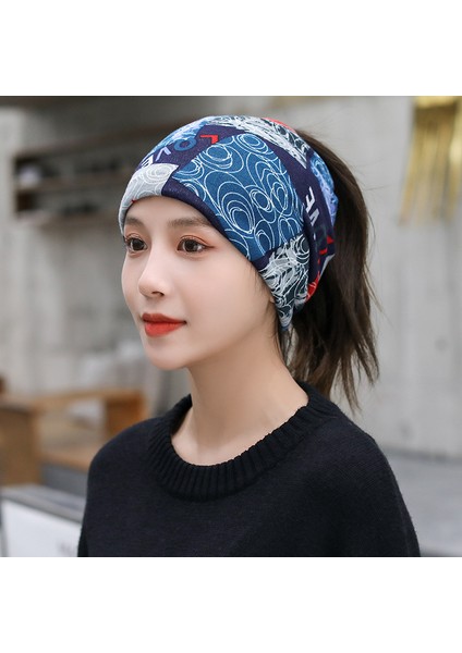 Anti-Soğuk Sıcak Yüz Değişim Boyun Atkı Kapağı Kafa Sonbahar ve Kış Yığılmış Kap Boyun Kapağı Çok Fonksiyonlu Örgü Erkek ve Kadın Bükülmüş Kap (Yurt Dışından)