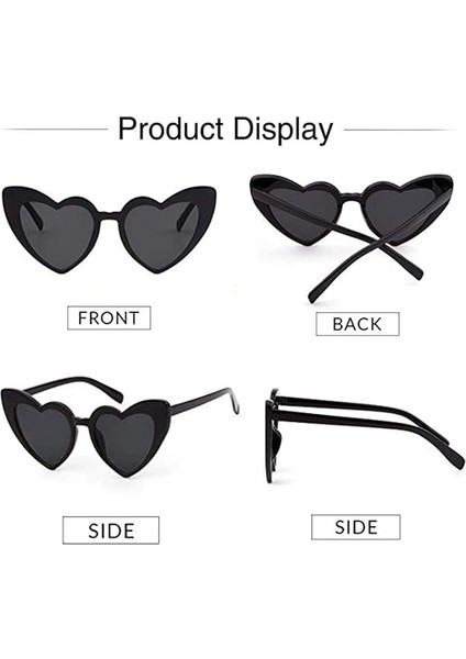 Siyah Renk Kalp Şekilli Parti Gözlüğü 15X5 cm modelleri