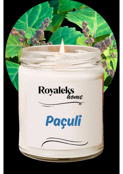 Doğal Özel Seri Kokulu Dekoratif Kavanoz Mum 210 cc - Paçuli Esansı - Ryl