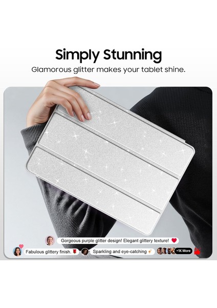 Samsung Galaxy Tab S11 11 Inç 2025 SM-X730/X736B Için Tablet Kılıfı, Kız Çocukları Için Parıltılı Şeffaf Otomatik Uyandırma/uyku Özellikli Tablet Kılıfı (Yurt Dışından) fiyatları