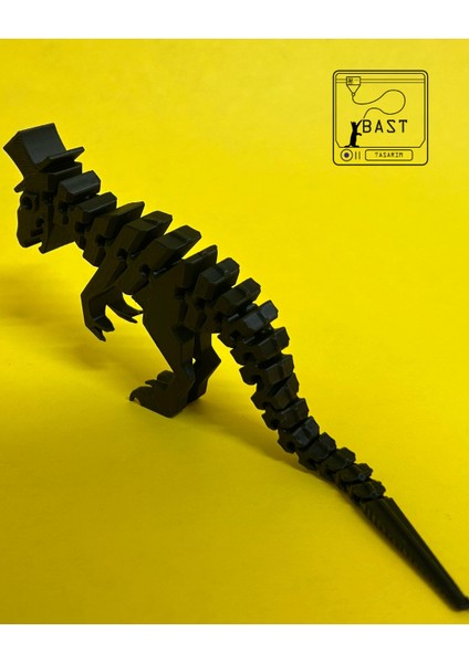 Bast Tasarım 3D Yazıcı Hareketli Eklemli Profesör T-Rex Oyuncak Figür modelleri