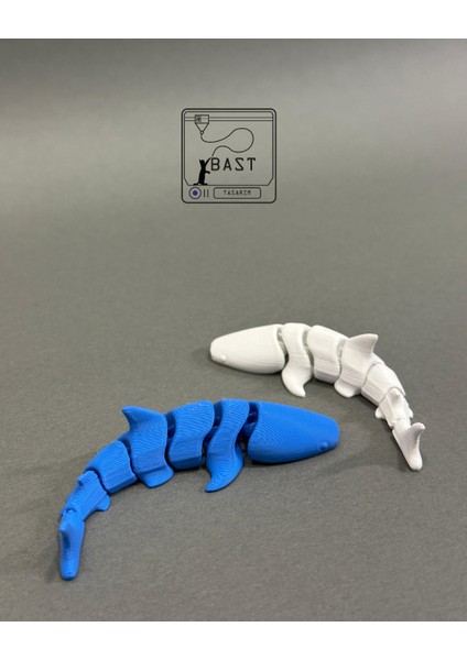 Bast Tasarım 3D Yazıcı Hareketli Eklemli Köpek Balığı Oyuncak Figür modelleri