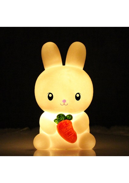 LED Gece Lambası Sevimli Işıklı Oyuncak Tavşan Işık Odası Başucu Lambası Süs Yeni Yaratıcı Hediye (Yurt Dışından)