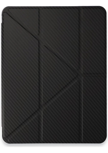 Ipad Pro 13 (2024) Kılıf Color Karbon Tablet Kılıfı - Siyah